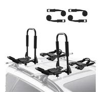 Railing Bar Roof Rack 2 Pairs J-Bar Soft Roof Rack Quick Folding Top Mount Tie Down Surfboard Canoe Ski Board Universal Roof Bars(Unfoldable 4pcs)