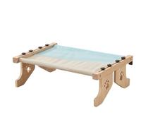 Railing Cat Bed Sturdy Adjustable Indoor Cat Hammock Seat | Hammock Design, Wood Robust Metal Frame Sturdy Sill Perch, Indoor Seat, Robust Metal Frame for Window, Bedside, Drawer,