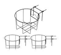 Railing Flower Supports - Heavy Duty Steel, Flexible Tension Clamp, Rustproof Circular Frame | Universal Vertical Gardening Hardware For Home Interior Window Box Greenhouse Conservatory