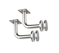Railing Holder for Glass Railing, 35mm Plain Film | 304 Stainless Steel Hardware, Fixed-Mount Format for Staircase Glass Railing Installation