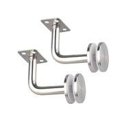 Railing Holder for Glass Railing, 40mm Plain Film | 304 Stainless Steel Hardware, Fixed-Mount Format for Staircase Glass Railing Installation