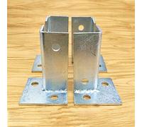 Railing Post Bracket Ground Mount, 3x3 3x4 4x4 4x6 6x6 7x7 8x8 9x9 10x10 Inch Concrete Post Base Anchor for Wood Deck, Pergola, Patio Fence and Pool, Stainless Steel ( Color : 4 piece , Size : 7x7x10