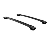 Railing Roof Bars For Hyundai For Santa Fe 2024 2025 Car Lockable Roof Rack Cross Bars Load Capacity Aluminum Luggage Carrier Bike Canoes(Black)