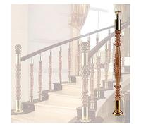 Railing Spindles Kits - Brown Acrylic Crystal Handrail Support for Baby & Pet Safety, Ideal for Villas, Lofts, and Garages - Floor Mount, 80cm (31.5) Height