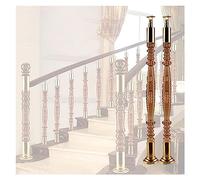 Railing Spindles Kits - Brown Acrylic Crystal Handrail Support for Baby & Pet Safety, Ideal for Villas, Lofts, and Garages - Floor Mount, 80cm (31.5) Height