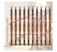 Railing Spindles Kits - Brown Acrylic Crystal Handrail Support for Baby & Pet Safety, Ideal for Villas, Lofts, and Garages - Floor Mount, 80cm (31.5) Height
