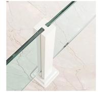 Railingfor 8/10/12mm s PanelsWhite Balustrade System for Commercial Dec Terraces & Landscapes (Middle95cm/37.4in)