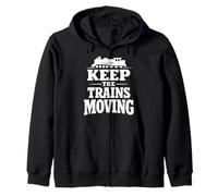 Railroad Conductor Freight Conductor Rail Yard Train Crew Zip Hoodie
