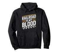 Railroad Conductor Life Identity Passion Blood Pride Worker Pullover Hoodie