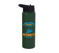 Railroad Memories - Railway Railroad Railroader Retired Stainless Steel Insulated Water Bottle