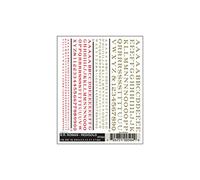 Railroad Roman Letters, Red/Yellow