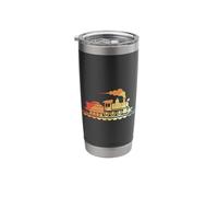 Railroad Sketch Vintage Style Locomotives Stainless Steel Insulated Tumbler
