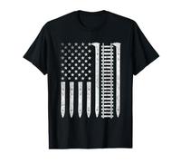Railroad Spike US Flag - Train Lover Railroad Steam Engine Value Graphic T-Shirt