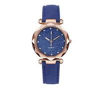 Railroad Watch Silver Powder Diamond Face Women's Watch Frosted Leather Strap for Women's Casual Trend Two Piece Set Watch Rubber Watch Strap 22mm (B, One Size)