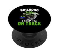 Railroad Wife I Keep Him On Track PopSockets Adhesive PopGrip