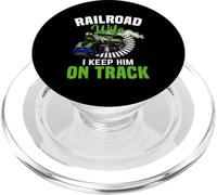 Railroad Wife I Keep Him On Track PopSockets PopGrip for MagSafe