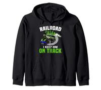 Railroad Wife I Keep Him On Track Zip Hoodie