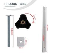 Rails Set Aluminium Alloy with Slider Handle with T-Track and Rails size 8 * 100mm crafted from Plastic and Metal T-Track SetThe set includes T-tracks (500mm（20inch）)