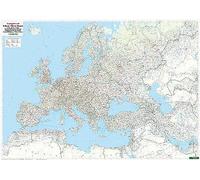 Railway + Ferries Europe Map Flat in a Tube 1:5 50