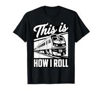 Railway How I Roll Railfan Trainspotter Locomotive T-Shirt