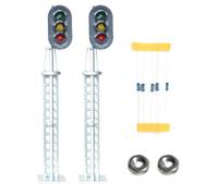 Railway Model Train O Scale Signal System 2 Pack of LED Lighted Block Signals