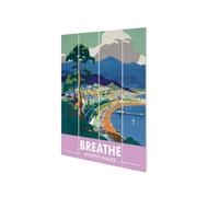 Railway Museum Breathe North Wales Small Wood Print Multicoloured (59Cm X 40Cm)