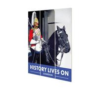 Railway Museum History Lives On London Micro Wood Print Black/white/red (29.5Cm X 20Cm)