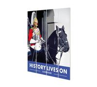 Railway Museum History Lives On London Small Wood Print Red/white/black (59Cm X 40Cm)
