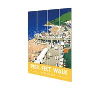 Railway Museum Pier-Fect Walk East Sussex Small Wood Print Multicoloured (59Cm X 40Cm)