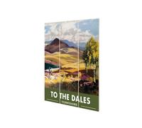 Railway Museum To The Dales Yorkshire Micro Wood Print Multicoloured (29.5Cm X 20Cm)
