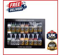 Railway Paint Set 16 x 17ml Acrylic for Airbrushing and Modeling