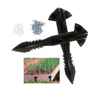 Railway Sleeper Brackets，10 Pack Metal Sleeper Spikes，Galvanised Steel Sleeper Stakes Straight Fence Post Brackets for Planter Garden Bed, Driveway Path Edging Stakes