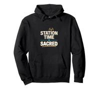 Railway Station Time Is Sacred Transit Fans Pullover Hoodie