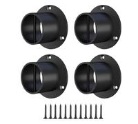 Railway Support Rope-Layer Cover 4pcs Rust Proof Metal End Guards Heavy Deck Fence Hardware,Durable Black Brackets for Deck or Jard