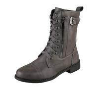 Rain Ankle Boots Women's Half Boots Autumn Flat with Zip, gray, 9 UK