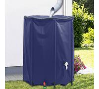 Rain Barrel Collapsible 1350L PVC Blue 100x120cm Foldable Water Tank with Spigot