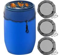 Rain Barrel Cover | 95cm Diameter Recycled PET Mesh (Charcoal Black)Drawstring Lock & UK Weather-Ready Design - Garden Water Tanks to Allotment Tanks