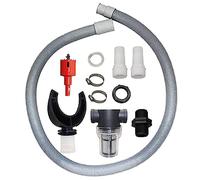 Rain Barrel Diverter and Parts Kit, Water Collection System to Convert Containers into Rain Barrels, Catch Rain Water for Outdoor Chores, Rainwater Collector Downpipe with Filter & 19.6 inch Hose