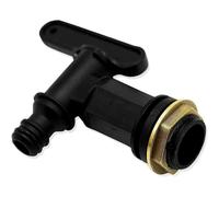 Rain barrel hose sink tap / BSP thread replacement tap, snap-on plastic connector, beer house