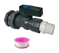 Rain Barrel Spigot, Rain Barrel Spigot Kit, 3/4" PVC Kit with Bulkhead Fitting Hose Faucet for Water Tanks, Aquariums, Pools