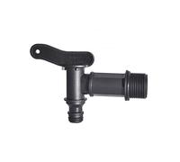 Rain Barrel Water Butt Tap - 3/4" BSP Thread Snap-Fit Plastic Spigot with Brass Nut, Leakproof & Durable for Home Garden, Beer Brewing & Water Storage Tanks