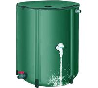 Rain Barrel Water Collector - Eco-Friendly Outdoor Water Storage Tank with Lid, Collapsible Rainwater Harvesting System with Faucet & Overflow Valve for Garden Irrigation