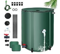 Rain Barrels to Collect Rainwater from Gutter, Portable Collapsible Rain Water Collection Barrel, Rainwater Collection System with Filter Overflow Kit and Faucet for Garden Outside Lawn (250L)