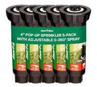 Rain Bird 1804VAN - 4" Professional Pop-up Sprinkler - 5 Pack - Adjustable Pattern (0 to 360 Degrees)