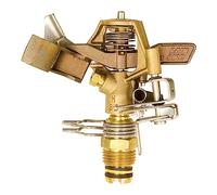 Rain Bird 25PJDAC Brass Impact Sprinkler, Adjustable 20° - 360° Pattern, 20' - 41' Spray Distance