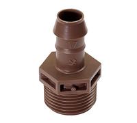 Rain Bird Dripline XFD Drip Pipe 16 mm, 33 cm - Pressure Balancing + Self-Cleaning 2.3 l/h Above Ground XFF Connector Elbow T-Piece Coupling Adapter (XFF-MA-075 Adapter 3/4 AG)