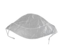 Rain Bonnet With Visor Clear Plastic Rain Hats Rain Scarf Keep Hairstyle For Women Lady VrS778 (White, 115x33cm)