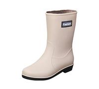 Rain Boot Women Size 9 for Womens Ankle Rainboot Slip Garden Boot Rubber Shoes (C, 4.5)