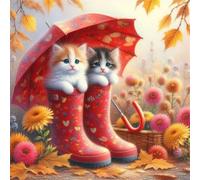 Rain Boots Cat 1000 Piece Jigsaw Puzzles for Adults and Kids, Impossible Puzzle, Jigsaws 1000 pieces for adults Gifts, Difficult jigsaw puzzles for The Whole Family