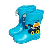 Rain Boots Children's Lightweight Non-Slip Outdoor Wellington Boots Feather Light and Waterproof Medium Boots Cute Dinosaur Rain Shoes Comfortable All-Weather Children's Boots for Boys and Girls, blue